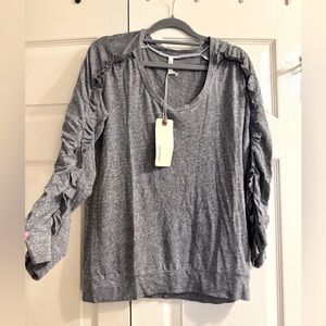 Lanston REVOLVE Gray NWTs size M ruffle long sleeve